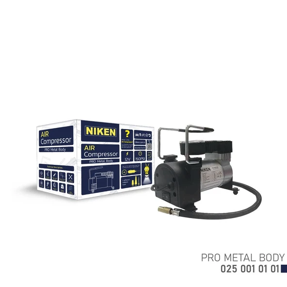 NİKEN Araç lastik hava kompresörü metal 12v profesyonel 150w NİKEN - 2