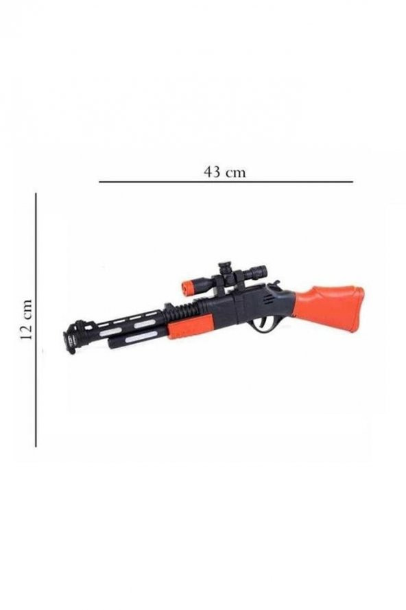 CANALİ TOYS Pilli Işıklı Oyuncak Tüfek CNL-8370, Çocuklar İçin Oyuncak Tüfek - 3