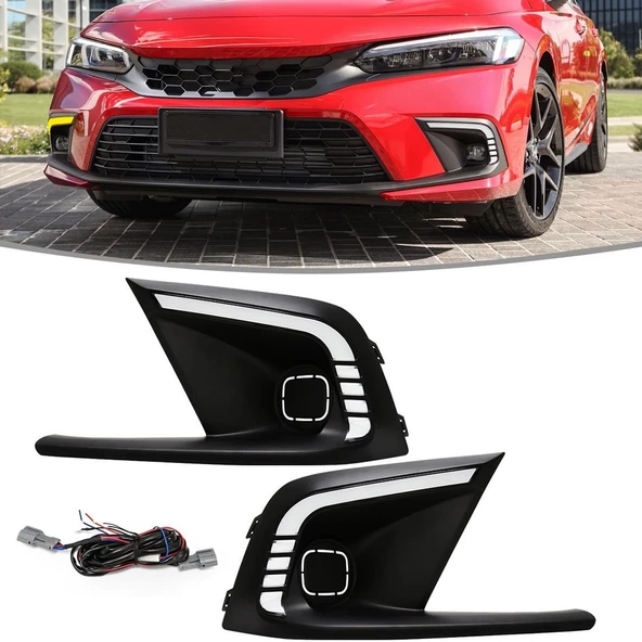 Autogp Honda civic fe1 uyumlu drl ön sis gündüz ledi lambası 2021+