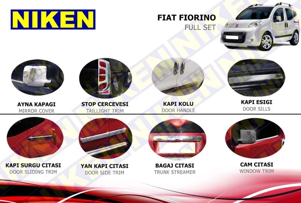 NİKEN Peugoet bipper krom nikelaj kaplama seti komple 2008+