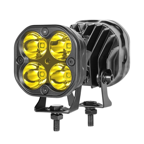 Off Road Ve Arazi Aracı 3 inç Amber Sarı Renk Çalışma Ve Sis Lambası Motosiklet - Resim 2