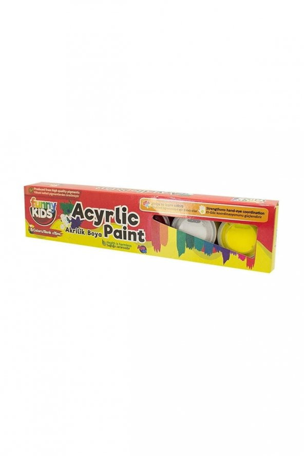 Funny Kids 6 Renk 15 ML Akrilik Bıya 6 x 15 ml