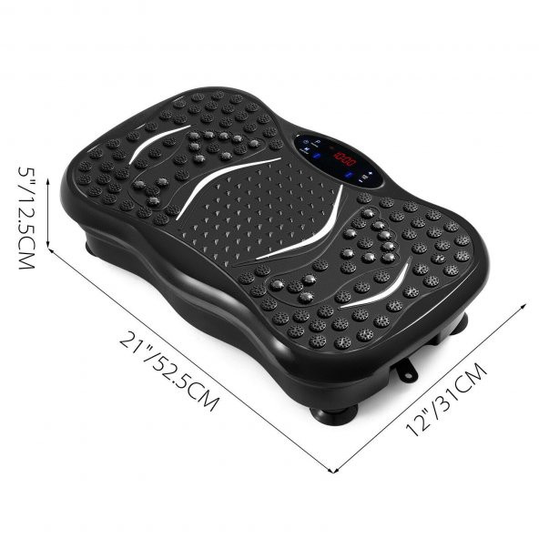 Valkyrie M570 Titreşimli Masaj ve Spor Aleti Vibrating Plate - 2x Direnç Lastiği - Bluetooth USB Bağlantı Speaker - Kumandalı - 2