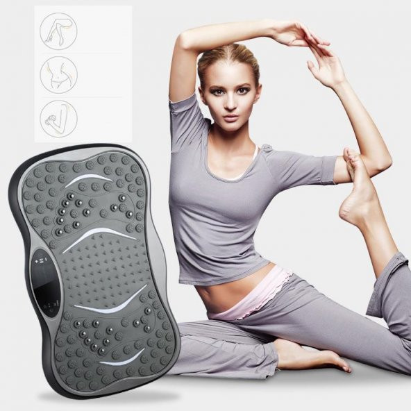 Valkyrie M570 Titreşimli Masaj ve Spor Aleti Vibrating Plate - 2x Direnç Lastiği - Bluetooth USB Bağlantı Speaker - Kumandalı - 5