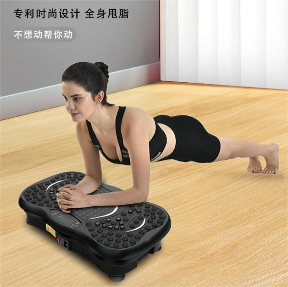 Valkyrie M570 Titreşimli Masaj ve Spor Aleti Vibrating Plate - 2x Direnç Lastiği - Bluetooth USB Bağlantı Speaker - Kumandalı - 9