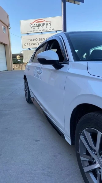 AUTOGP Honda civic fe1 için uyumlu cam rüzgarlığı kromlu 2022+ - 4