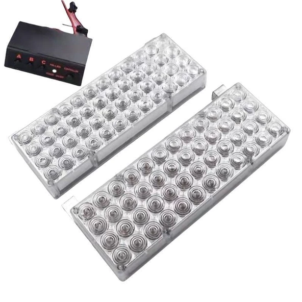 Space Flaşlı ikaz lambası 96 led kırmızı kırmızı / LAPA19-4 - 2