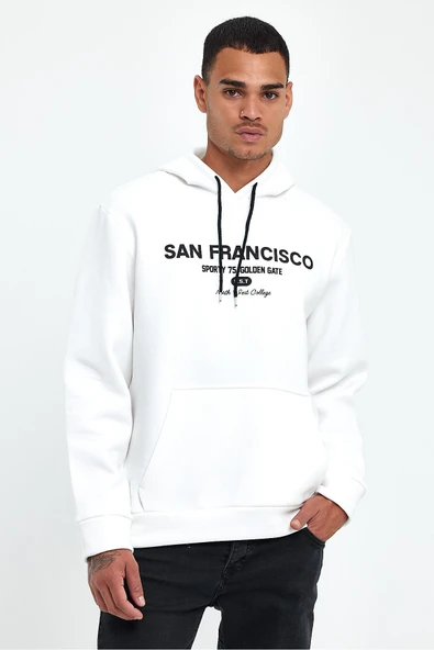 Süperlife Erkek Rahat Kalıp İçi Polarlı 3 iplik San Francisco Swetashırt spr24sw02 - 8