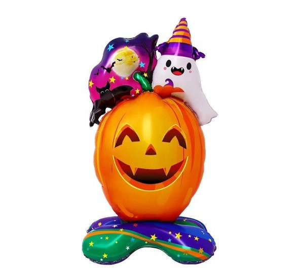 Halloween Gülenyüz Balkabağı Folyo Balon 115x58 cm