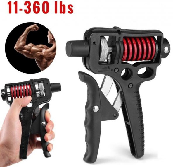 Valkyrie 5-165Kg Profesyonel El Bilek Ve Kol Güçlendirici Kavrama Egzersiz Aleti Ayarlanabilir El Yayı - 6