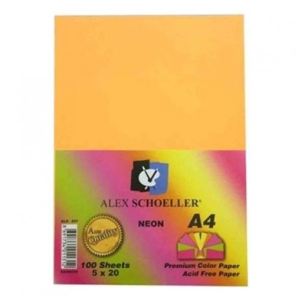 Alex Schoeller A4 Fosforlu Fotokopi Kağıdı 100'Lü ALX-837