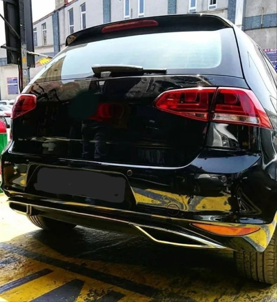 Autogp Vw golf 7 arka tampon difüzörü pianoblack 2013 / 2017