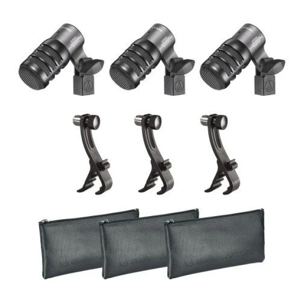 Audio Technica ATM230PK 3 lü Paket Hiper Kardioid Dinamik Enstruman Mikrofonu - Resim 3