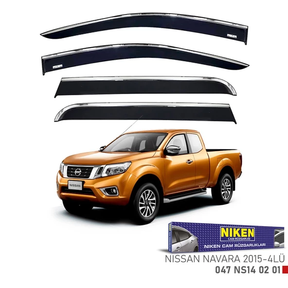 NİKEN Nissan navara cam rüzgarlığı kromlu 2016+ niken