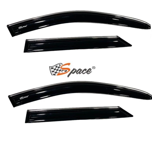 Space Toyota Corolla Krom cam rüzgarlığı 1.2mm  1992-1998 4lü / CARU438 - 2