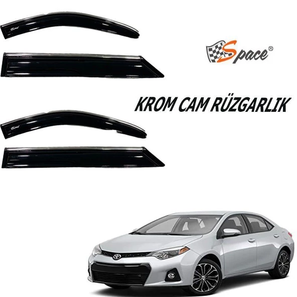 Space Toyota Corolla Krom cam rüzgarlığı  2014-2018/ CARU400