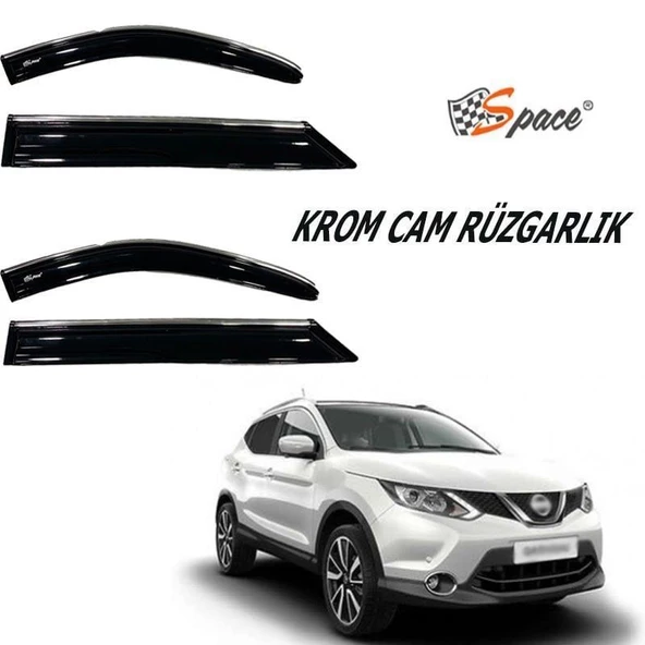 Space Nissan Qashqai Krom cam rüzgarlığı  2008-2015/ CARU401