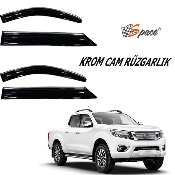 Space Nissan Navara Krom cam rüzgarlığı  2017-2021 / CARU404