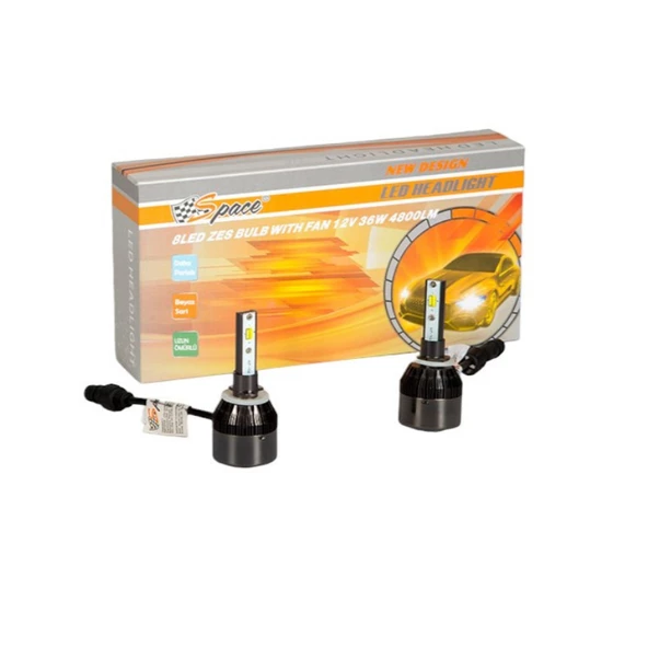 Space Space Led Far Ampulü Çift Renk Sarı/Beyaz H27-36W-4800LM-12V / LAAM493-1