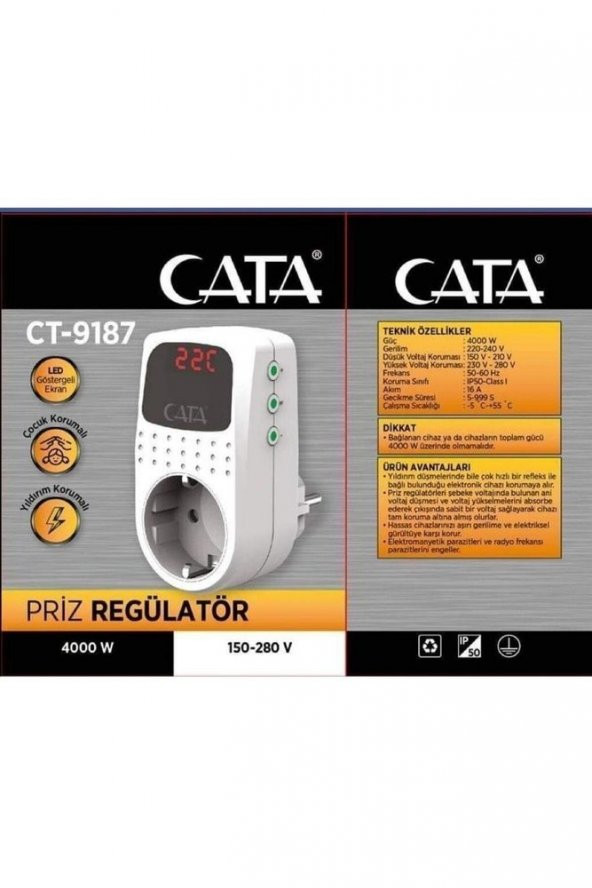 Ct-9187 Akım Korumalı Priz Regülatör - 3
