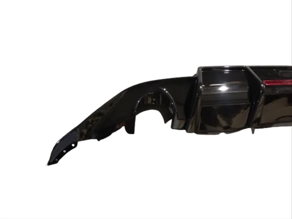 AUTOGP Vw polo mk6 arka tampon difüzörü 4 çıkış 2018+ pianoblack - 2