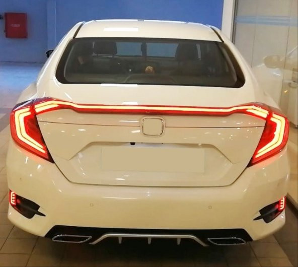 Autogp Honda civic fc5 uyumlu ledli stop lambası ve spoiler kırmızı 2016+
