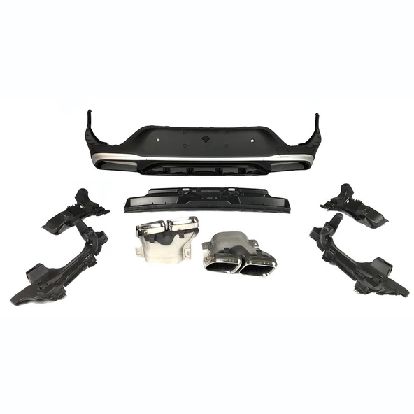 AUTOGP Mercedes glc63 coupe arka difüzör krom egzoz facelift - Resim 2