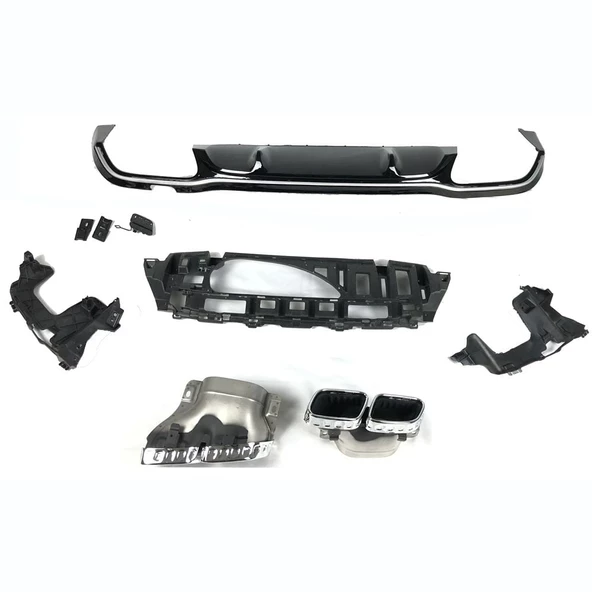 AUTOGP Mercedes w213 e63 arka difüzör ve krom egzoz seti facelift