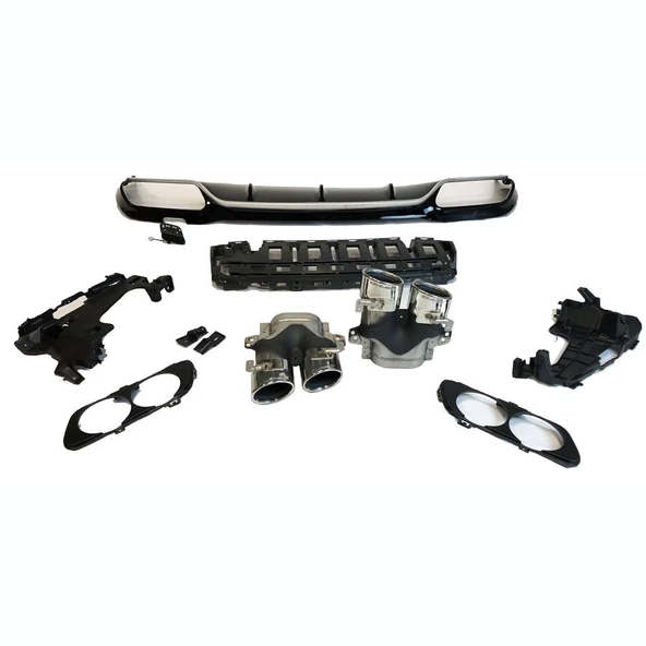 AUTOGP Mercedes w213 e53 arka difüzör ve egzoz seti ürün görseli 1