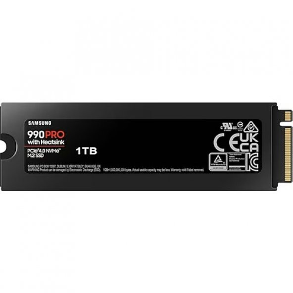 Samsung 990 Pro 1tb 7450/6900 Mb/s Soğutuculu, Akıllı Isı Kontrolü, Güç Tasarruflu, Termal Kontrol, Pcıe Gen 4.0 Nvme M.2 SSD (MZ-V9P1T0GW)