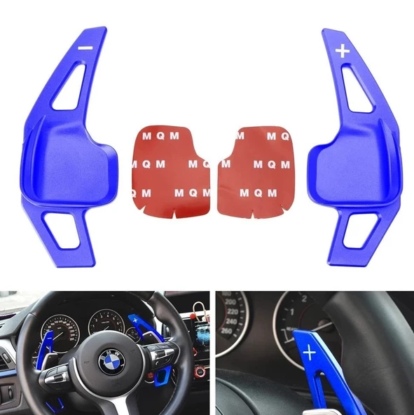 AUTOGP Bmw F serisi m direksiyon f1 vites kulakçık paddle shift mavi