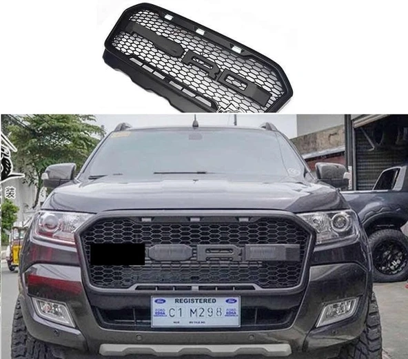 AUTOGP Ford Ranger raptor t7 ön panjur komple ızgara 2016+ ledli