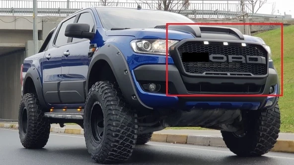 AUTOGP Ford Ranger raptor t7 ön panjur komple ızgara 2016+ ledli - 3