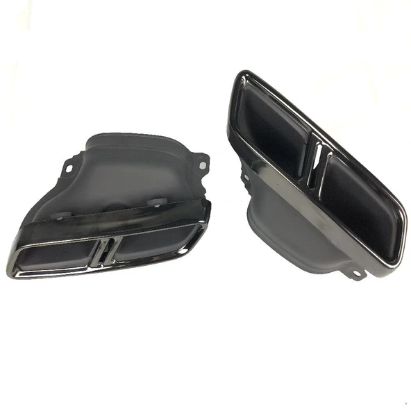 AUTOGP Mercedes w205 c63s egzoz ucu seti siyah - 2