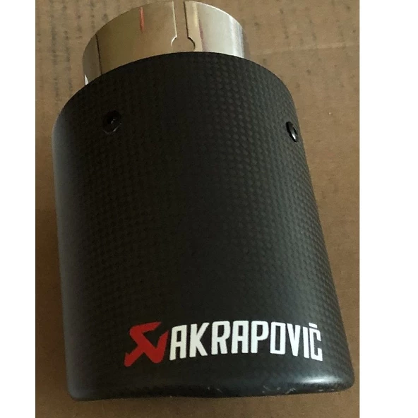 AUTOGP AKRAPOVİÇ EGZOZ UCU KLASiK TEKLi MAT KARBON (63*89)