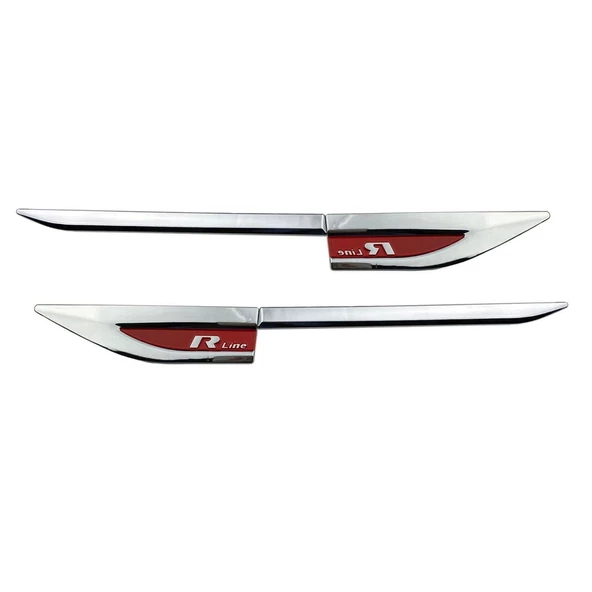 Space Vw  R-line çamurluk logosu arması amblemi 4 adet KIRMIZI - 3