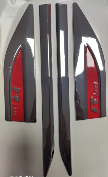 Space Vw  R-line çamurluk logosu arması amblemi 4 adet KIRMIZI