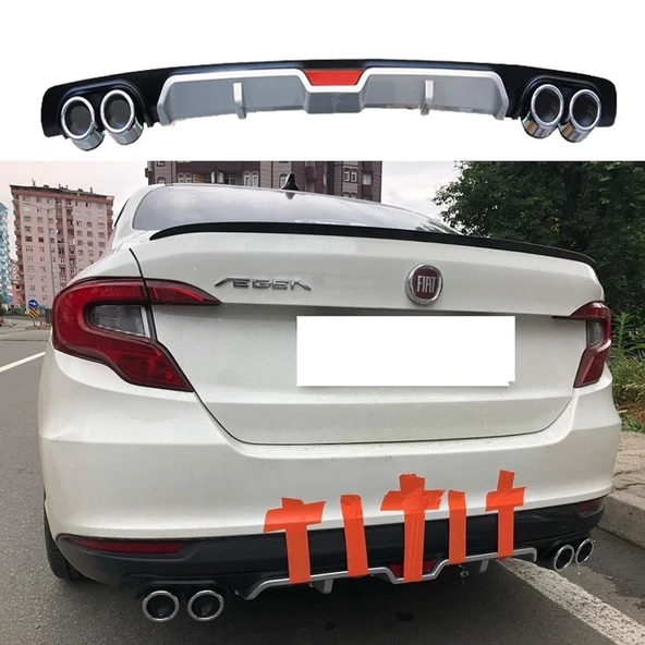 AUTOGP Fiat egea difüzör arka tampon eki 4 egzoz çıkışlı