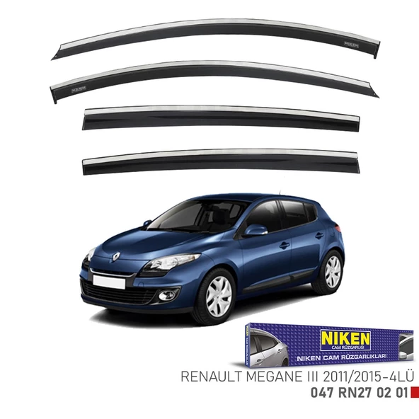 NİKEN Renault megane 3 cam rüzgarlığı kromlu niken