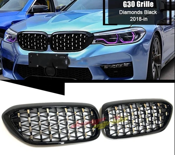 AUTOGP Bmw G30 ön panjur böbrek diamond model piano black 2017 / 2020 - 2