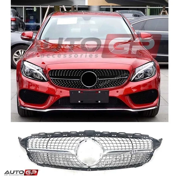 AUTOGP Mercedes w205 diamond ön panjur ızgara seti amg 2019+ c serisi ürün görseli 1