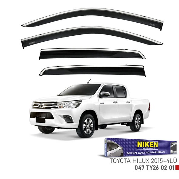 NİKEN Toyota hilux cam rüzgarlığı kromlu 2015+ niken ürün görseli 1