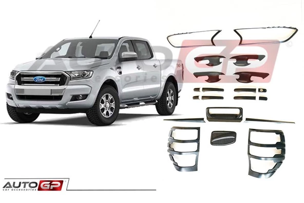 AUTOGP Ranger t7 kaplama seti dış siyah full 2016+ - 2