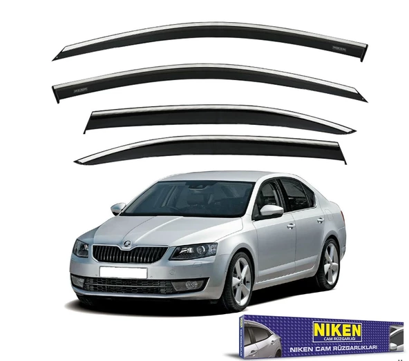 NİKEN Skoda süper b cam rüzgarlığı kromlu 2015+ niken