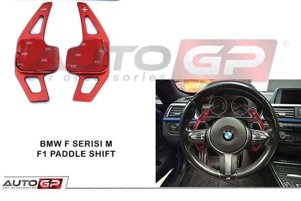 AUTOGP Bmw f10 m direksiyon f1 vites kulakçık paddle shift kırmızı