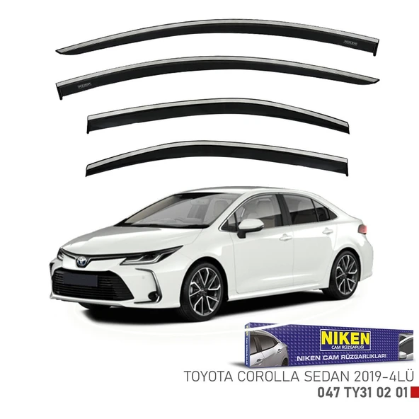 NİKEN Toyota corolla cam rüzgarlığı kromlu 2019+ niken