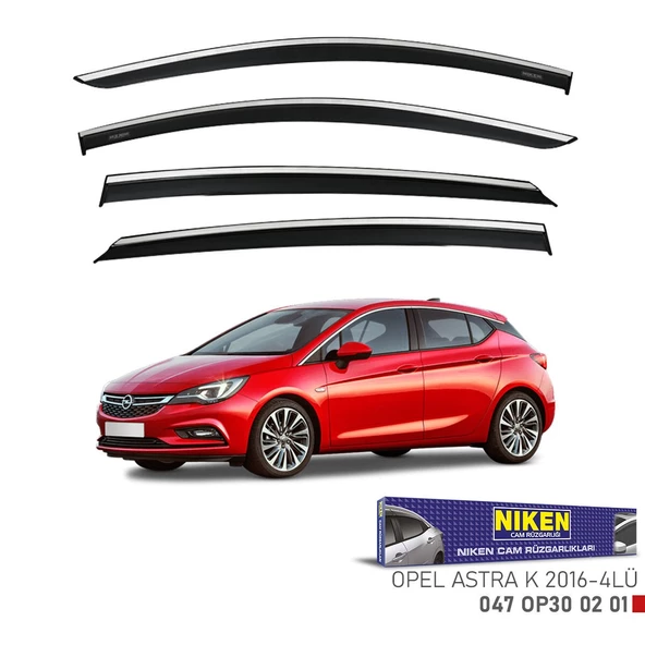 NİKEN Opel astra k cam rüzgarlığı kromlu 2017+ niken