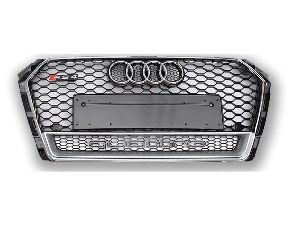 AUTOGP Audi a4 rs4 ön panjur ızgara 2016+ B9 siyah-gri - 1