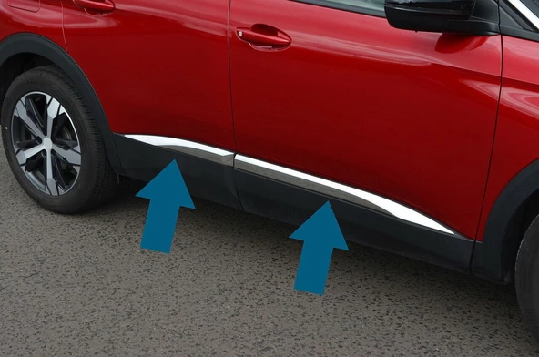 AUTOGP Peugeot 3008 kapı koruma çıtası krom kaplama 2016+ - 2