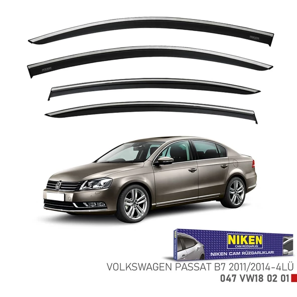NİKEN Vw passat b7 cam rüzgarlığı kromlu niken 2011 / 2014